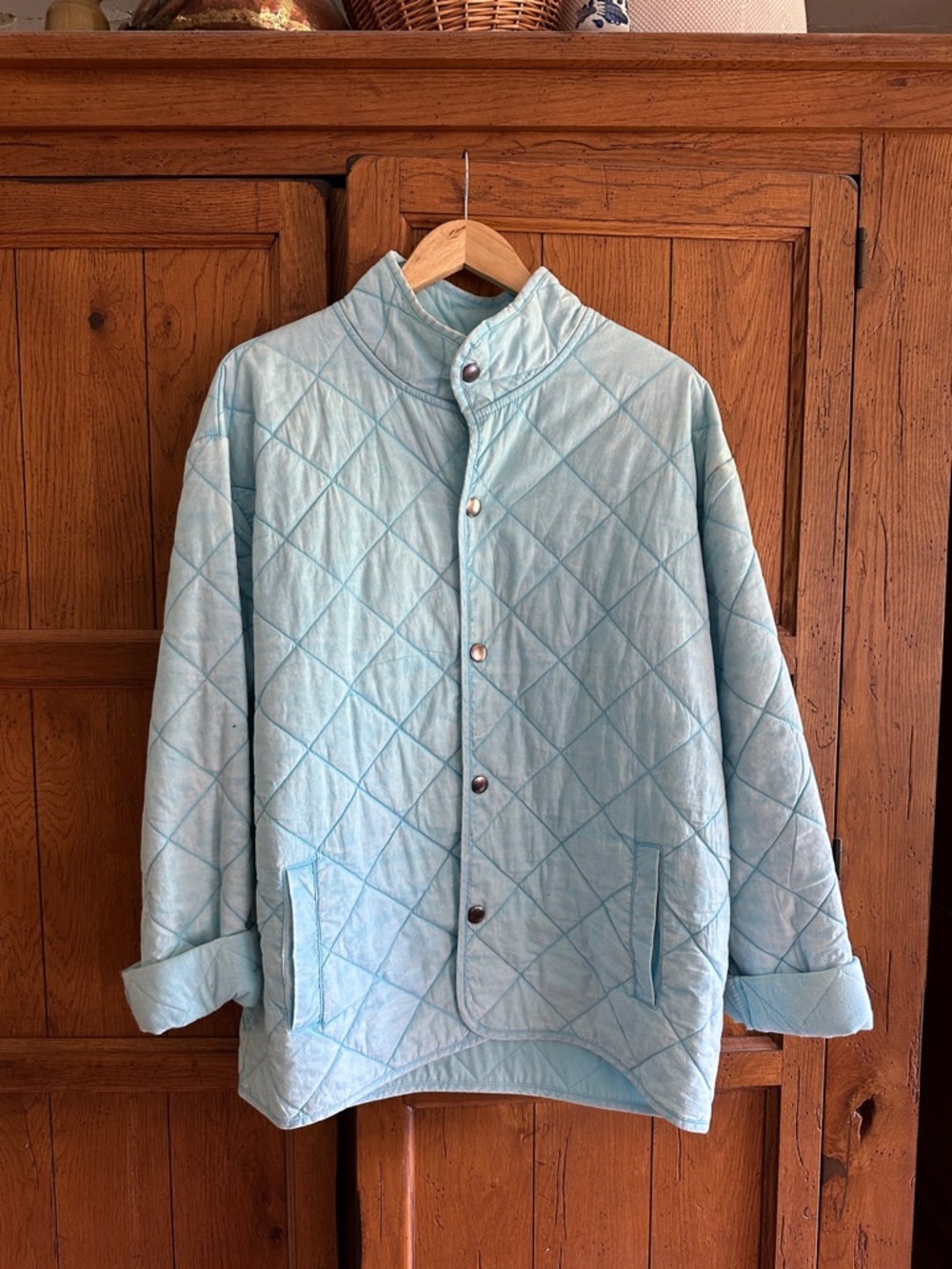 Quilted Cotton Jacket by Boxercraft in light blue